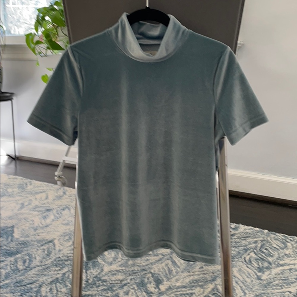 Madewell Velvet Mockneck Top